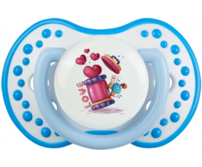 Funny Animals Love Design-1: Punta tetina azul blanco fosforescente Lovi Dynamic