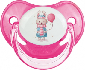 Conejo con globo rosa: Punta fisiológica tetina rosa clásica