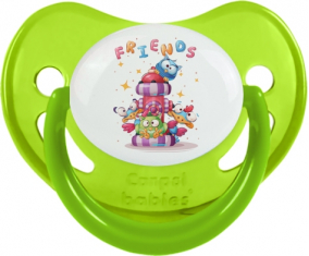 Funny Animals Friends: Punta fisiológica de tetina verde fosforescente