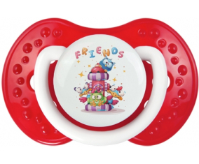 Funny Animals Friends: Clásico blanco-rojo tetina punta Lovi Dynamic