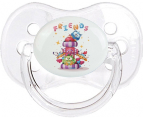 Funny Animals Friends: Punta de cereza tetina clásica transparente