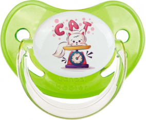 Funny Animals Cat design-1: Consejo fisiológico tetino verde clásico