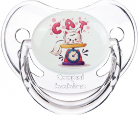 Funny Animals Cat Design-1: Punta fisiológica tetina clásica transparente