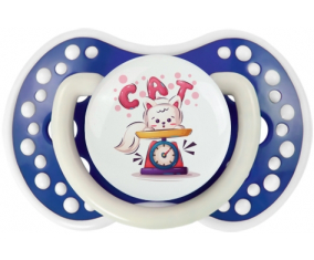 Funny Animals Cat design-1: Punta tetina azul-marina fosforescente Lovi Dynamic