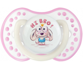 Hola hermano animales divertidos! : Punta tetina de color blanco-rosa fosforescente Lovi Dynamic