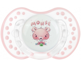 Funoe Mouse Animals: Retro-blanco-rosa-tierno clásico tetina punta Lovi Dynamic