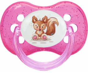Funny Animals Squirrel: Punta de cereza tetina rosa de lentejuelas