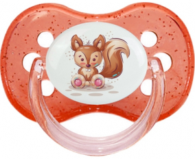 Funny Animals Squirrel: Punta de cereza tetina de lentejuelas rojas