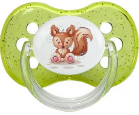 Funny Animals Squirrel: Punta de cereza tetina de lentejuelas verdes