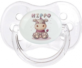 Funny Animals Hippo: Punta de cereza tetina clásica transparente