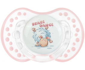Fun Animals Brake Dance: Retro-blanco-rosa-tierno clásico tetina punta Lovi Dynamic
