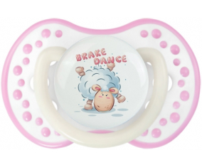 Fun Animals Brake Dance: Punta tetina de color blanco-rosa fosforescente Lovi Dynamic