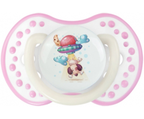 Funny Animals Secoupe volente dog: Punta tetina de color blanco-rosa fosforescente Lovi Dynamic
