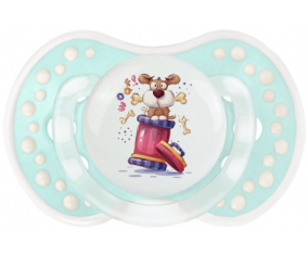 ¡Animales divertidos Woof! : Retro-turquesa-laguna clásica tetina punta Lovi Dynamic