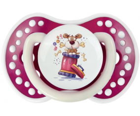 ¡Animales divertidos Woof! : Punta de tetina fosforescente Fuchsia Lovi Dynamic