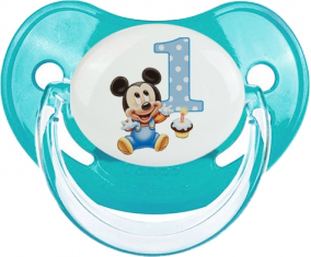Disney Mickey 1 Cumpleaños: Chupete Fisiológica personnalisée
