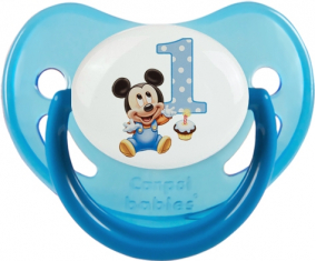 Disney Mickey Número 1 Aniversario: Phosphorescent Blue Tetin Physiological Tip