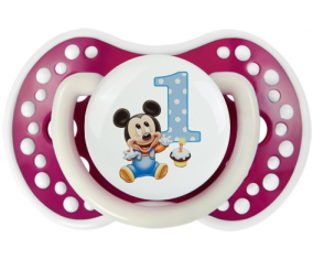 Disney Mickey Cumpleaños Número 1: Fuchsia fósforo tetina punta Lovi Dynamic