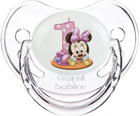 Número de aniversario de Disney Minnie 1: Consejo fisiológico tetino clásico transparente