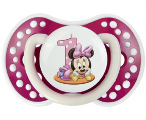 Disney Minnie Cumpleaños Número 1: Fuchsia fósforo tetina punta Lovi Dynamic