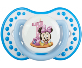 Disney Minnie Cumpleaños Número 1: Punta tetina azul blanco fosforescente Lovi Dynamic