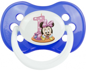 Disney Minnie Cumpleaños Número 1: Clásico Azul Tetina Anatomía Punta