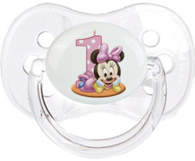 Aniversario de Disney Minnie Número 1: Punta de cereza tetina clásica transparente