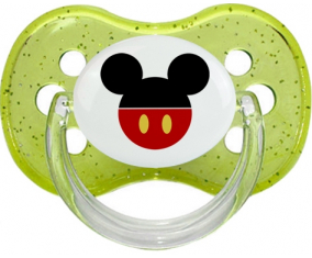 Disney Mickey shorts rojo: Punta de cereza tetina de lentejuelas verdes