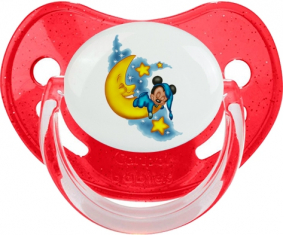 Disney Mickey Good Night: Punta fisiológica tetina de lentejuelas rojas