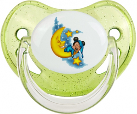 Disney Mickey Good Night: Punta fisiológica tetina verde de lentejuelas