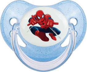 Spiderman design-3 con nombre: Punta fisiológica tetina de lentejuelas azules