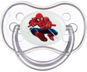 Spiderman design-3 con nombre: Punta anatómica tetina clásica transparente