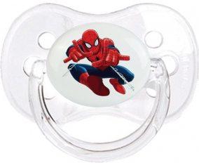 Spiderman design-3 con nombre: Punta de cereza tetina clásica transparente