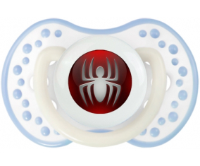 Spiderman spider button araña: Clásico blanco-cian tetina punta Lovi Dynamic
