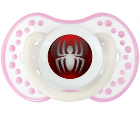 Spiderman spider button spidered: Punta tetina de color blanco-rosa fosforescente Lovi Dynamic