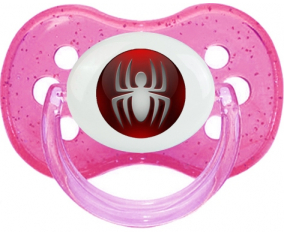 Spiderman spider button spidered: Punta de cereza tetina de lentejuelas rosa