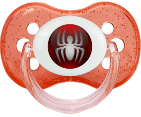 Spiderman spider button spidered: Punta de cereza tetina de lentejuelas rojas