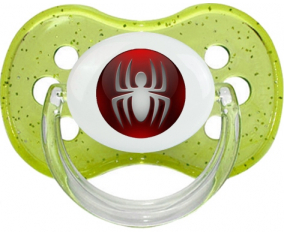 Spiderman spider button spider-hit: Punta de cereza tetina de lentejuelas verdes