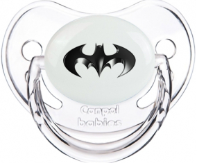 Logotipo negro de Batman: Punta fisiológica tetina clásica transparente