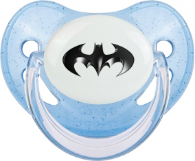 Logotipo negro de Batman: Punta fisiológica tetina de lentejuelas azules