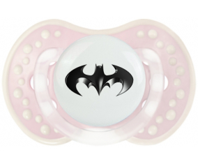 Logotipo negro de Batman: Lovi Dynamic tetina clásica de color rosa retro-rosa-tierno