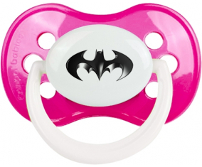 Logotipo negro de Batman: Clásico punta anatómica tetina de color rosa oscuro