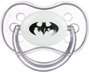 Logotipo negro de Batman: Punta anatómica tetina clásica transparente