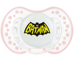 Diseño del logotipo de Batman-3: Retro-blanco-rosa-tierno clásico tetina punta Lovi Dynamic