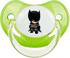 Logotipo de Batman kids: Clásico punta fisiológica tetina verde