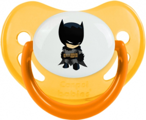 Logotipo de Batman kids: Punta fisiológica de Tetin fosforescente amarillo