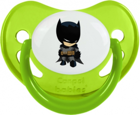 Logotipo de Batman kids: Punta fisiológica tetina verde fosforescente