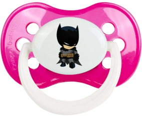 Logotipo de Batman kids: Clásico punta anatómica tetina de color rosa oscuro