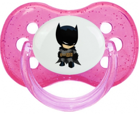 Logotipo de Batman kids: Punta de cereza tetina de lentejuelas rosas