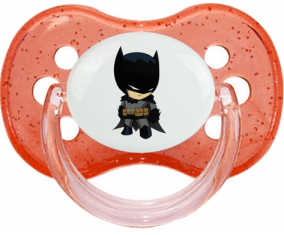 Logotipo de Batman kids: Punta de cereza tetina de lentejuelas rojas